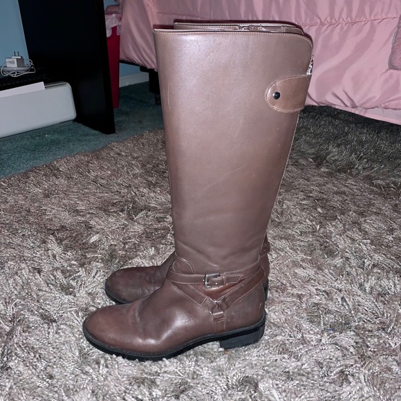 Enzo Angiolini Leather Knee High Riding Boots - Picture 3 of 5